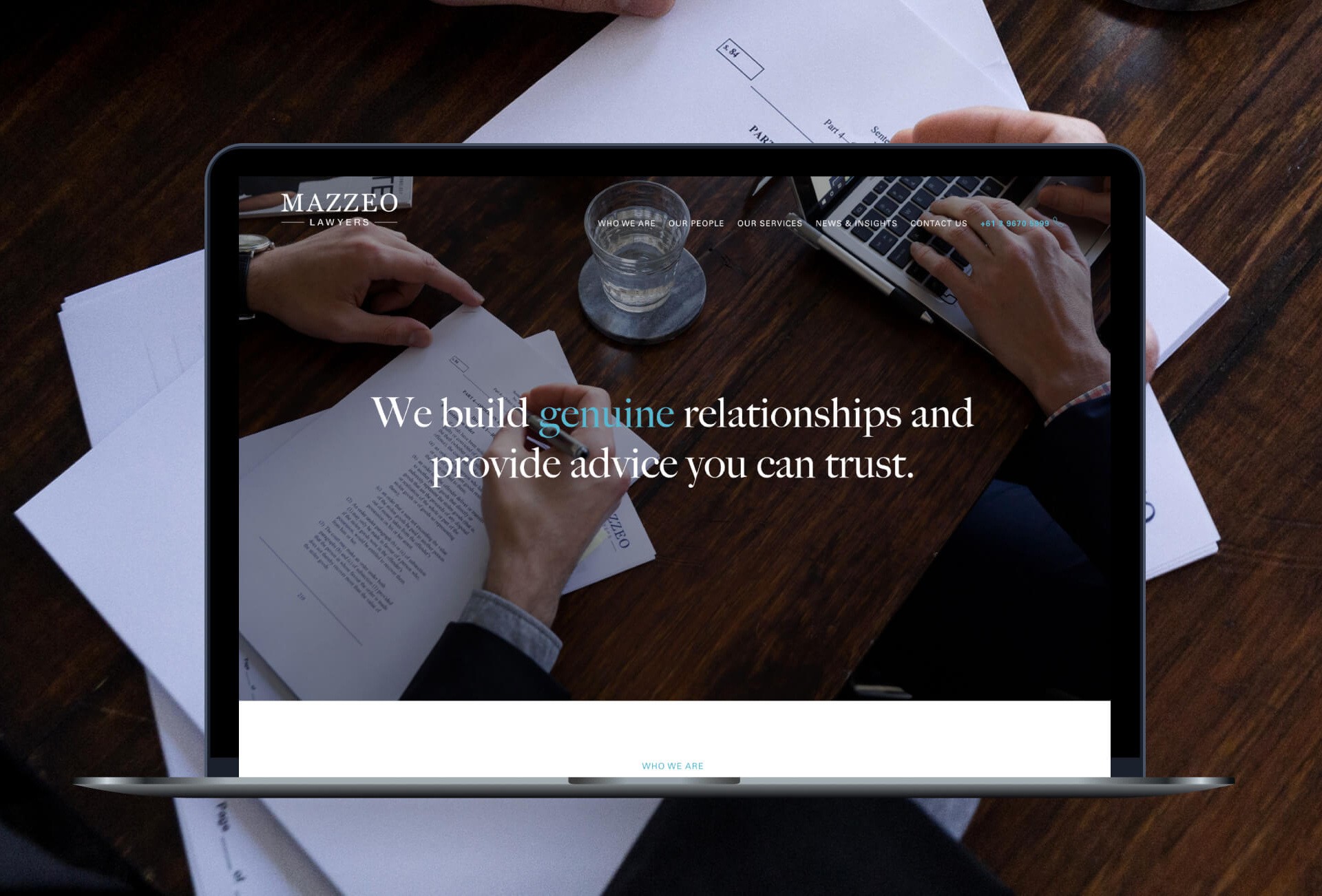 Mazzeo Lawyers website